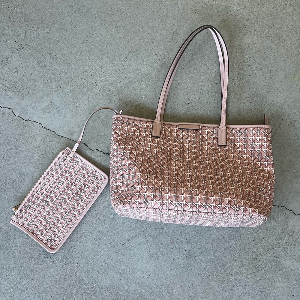 Tory Burch Small Ever Ready Tote in Rose Color